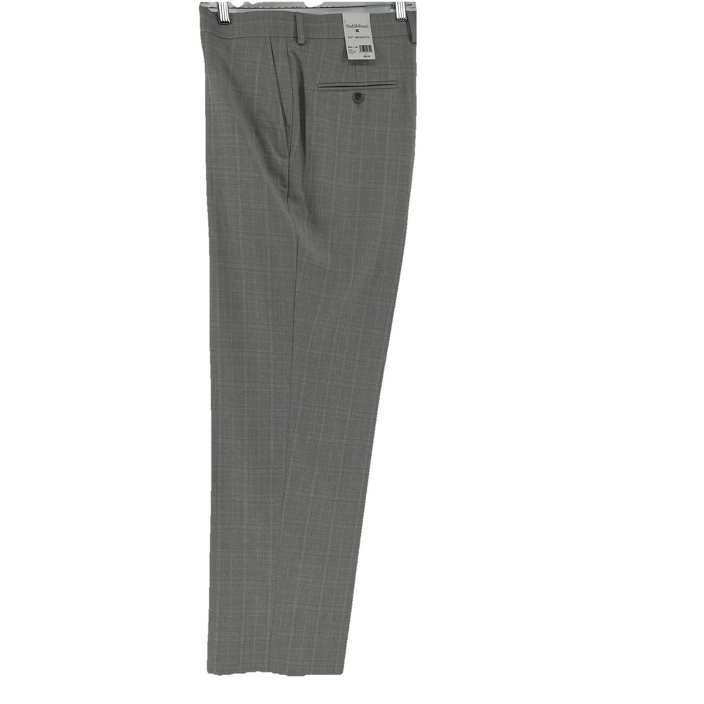 Saddlebred Dress Pants Men's 40 Light Gray Business Office Dad Professional NWT